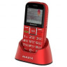 Мобильный телефон Maxvi B5 Red, бабушкофон, 2", аккум 1600 мАч, 2 Sim, 0,3Мп, докстанция