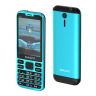 Мобильный телефон Maxvi X10 aqua blue, 2,8" (320х240), 0,3 Мп, 2 сим, 1600 мАч, металл/пластик