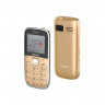 Мобильный телефон Maxvi B6 Gold, бабушкофон, 2.2", аккум 1400 мАч, 2 Sim, 0,3Мп, докстанция, пластик+металл
