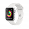 Умные часы Apple Watch Series 3 GPS, 38mm, корпус из серебристого алюминия, спортивный ремешок белого цвета