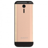 Мобильный телефон Maxvi X12 Metallic gold, 1,77" (160х128), 0,3 Мп, 2 сим, 1000 мАч, металл/пластик